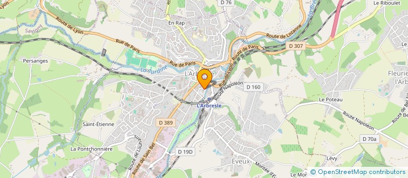 localisation de l'entreprise GROUPE MEDICAL CLAUDE BERNARD  L'ARBRESLE