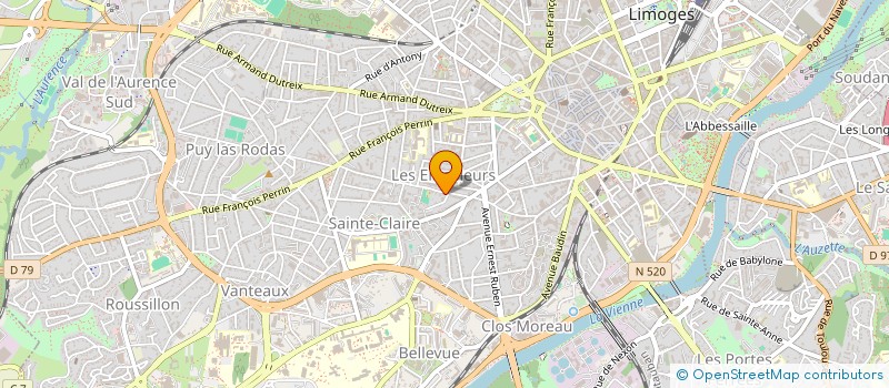 localisation de l'entreprise GROUPE MEDICAL CURIE à LIMOGES