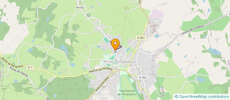 localisation de l'entreprise GROUPE MEDICAL DE POMPADOUR  ARNAC-POMPADOUR