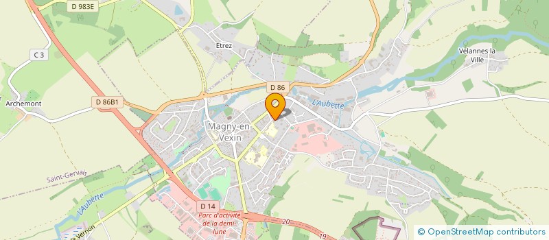 localisation de l'entreprise GROUPE MEDICAL DES CORDELIERS à MAGNY-EN-VEXIN
