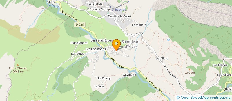 localisation de l'entreprise GROUPE MEDICAL DES SYBELLES - LES SYBELLES MEDICAL CENTER à SAINT SORLIN D'ARVES