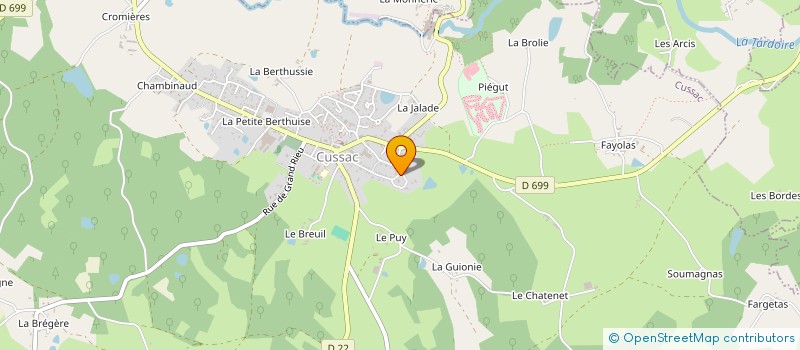 localisation de l'entreprise GROUPE MEDICAL DU MAZA à CUSSAC