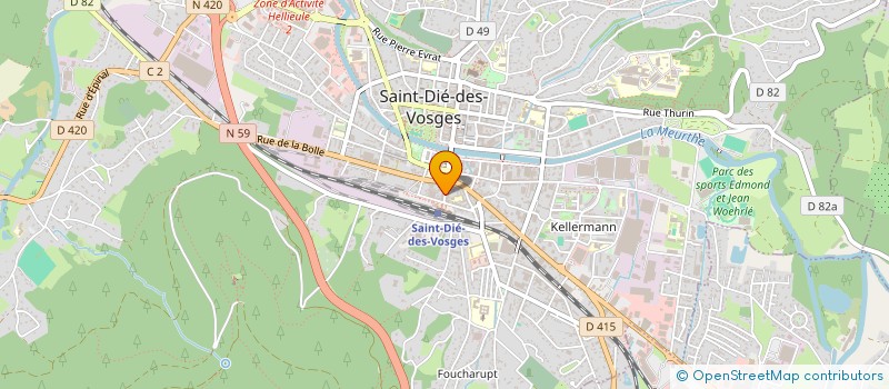 localisation de l'entreprise GROUPE MEDICAL GAMBETTA à SAINT-DIE-DES-VOSGES