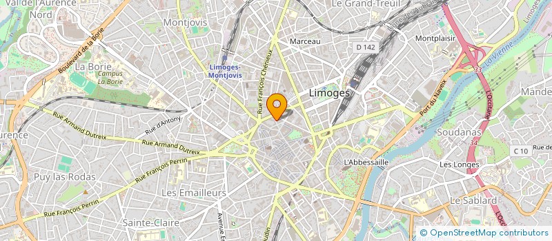localisation de l'entreprise GROUPE MEDICAL PREFECTURE à LIMOGES
