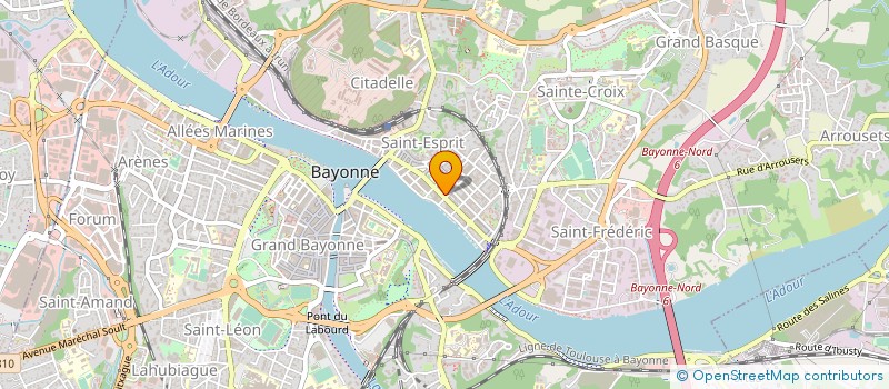 localisation de l'entreprise GROUPE MEDICAL SAINT-ESPRIT à BAYONNE