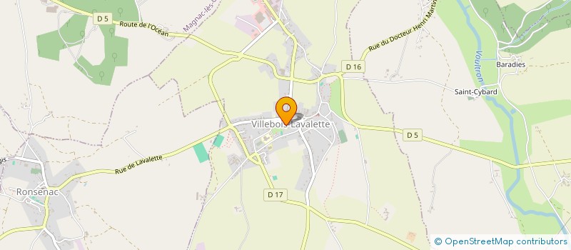 localisation de l'entreprise GROUPE MEDICAL VILLEBOISIEN à VILLEBOIS-LAVALETTE