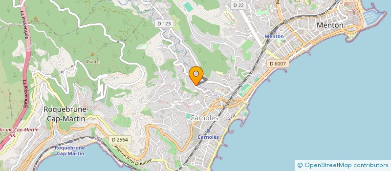 localisation de l'entreprise GROUPE MEDICALE POIAC  ROQUEBRUNE-CAP-MARTIN