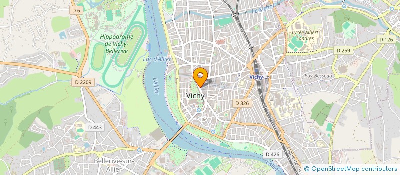 localisation de l'entreprise GROUPE MEDICO THERMAL DES SOURCES  VICHY