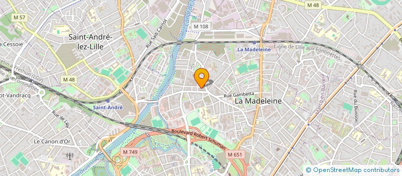 localisation de l'entreprise GROUPE METROPOLE SANTE à LA MADELEINE