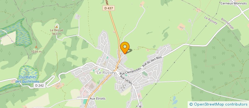 localisation de l'entreprise GROUPE MONNERET  LE RUSSEY