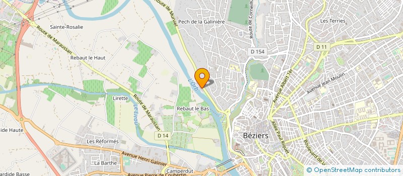localisation de l'entreprise GROUPE MP  BEZIERS