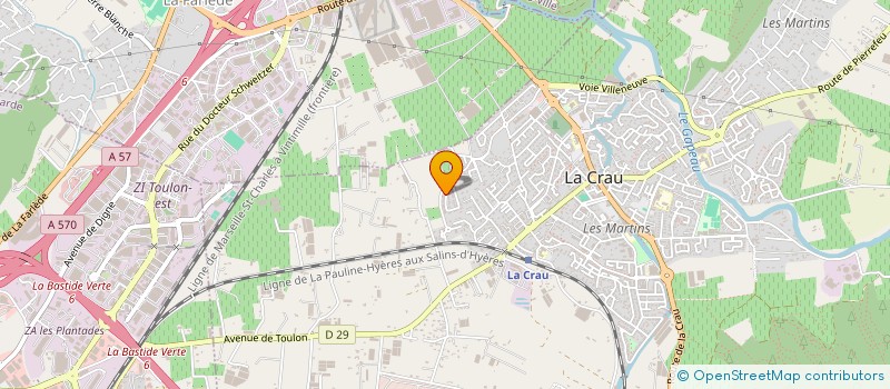 localisation de l'entreprise GROUPE MULTIBATP  LA CRAU