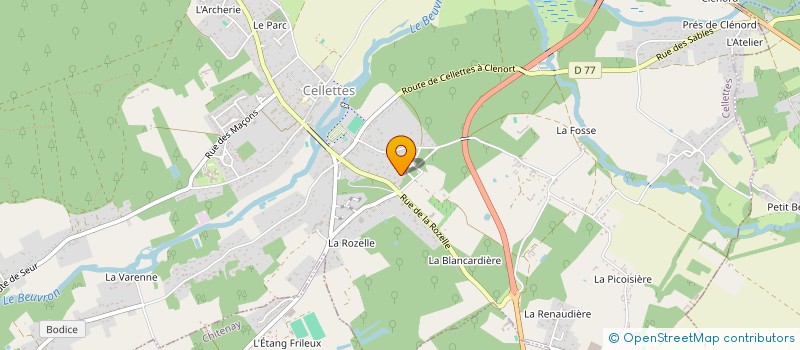 localisation de l'entreprise GROUPE MUSICAL ARTHUR HOUEGGER à CELLETTES