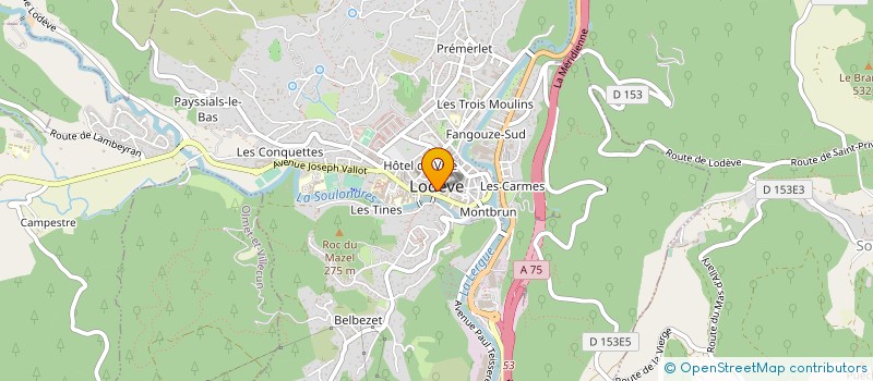 localisation de l'entreprise GROUPE MUSICAL LODEVOIS à LODEVE