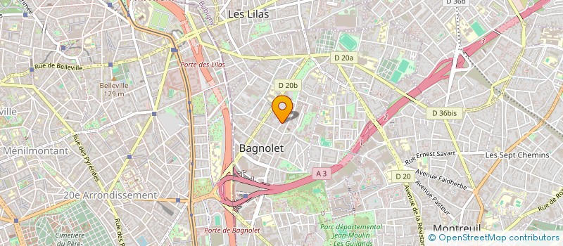 localisation de l'entreprise GROUPE NATION ESPACES PUBLICITAIRES à BAGNOLET