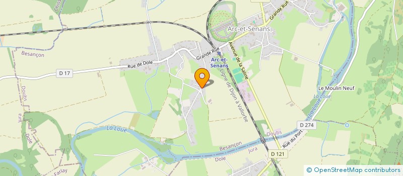 localisation de l'entreprise GROUPE NATURALISTES OUTRE MER METROPOLE  ARC-ET-SENANS