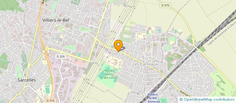 localisation de l'entreprise GROUPE OBJECTIF 95  VILLIERS-LE-BEL