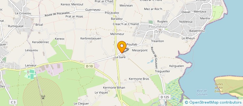 localisation de l'entreprise GROUPE OUEST DEVELOPPEMENT à PLOUNEOUR-BRIGNOGAN-PLAGES