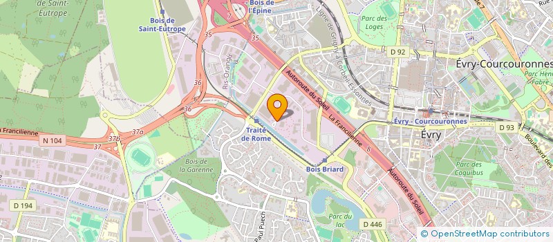 localisation de l'entreprise GROUPE OZDEMIR FINANCE à EVRY-COURCOURONNES