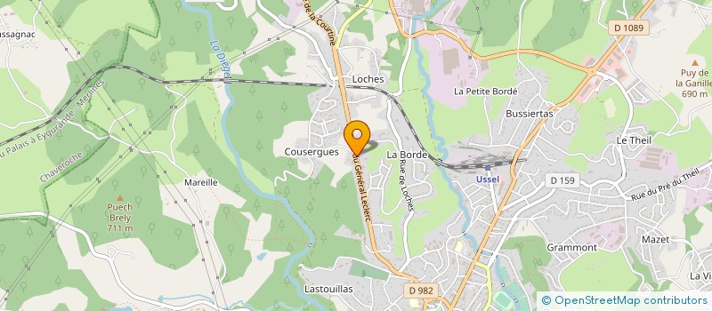 localisation de l'entreprise GROUPE PADILLA à USSEL