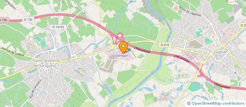 localisation de l'entreprise GROUPE PASTOR MCP  SAINT-ANDRE-DE-SANGONIS