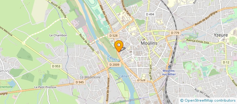 localisation de l'entreprise GROUPE PEDESTRE DE MOULINS  MOULINS