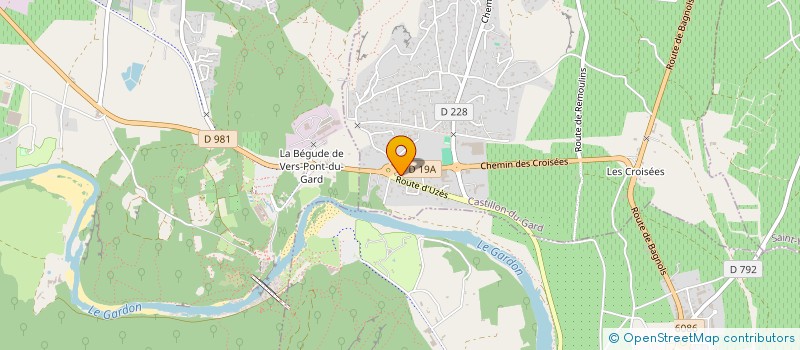 localisation de l'entreprise GROUPE PETRASOLIS à CASTILLON-DU-GARD