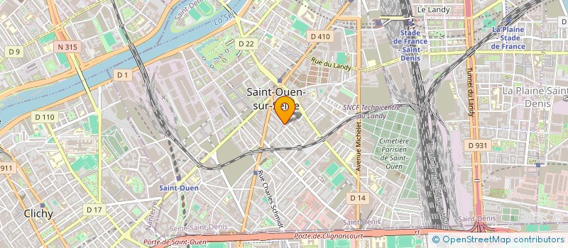 localisation de l'entreprise GROUPE PLUS 1 à SAINT-OUEN-SUR-SEINE