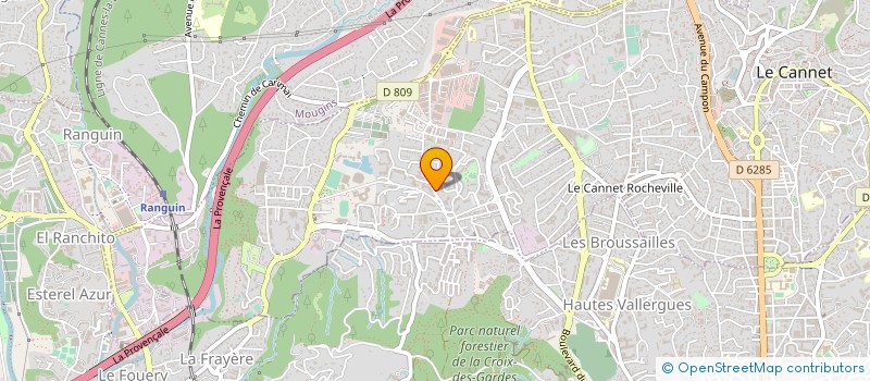 localisation de l'entreprise GROUPE PROTECTIONS SERVICE à LE CANNET