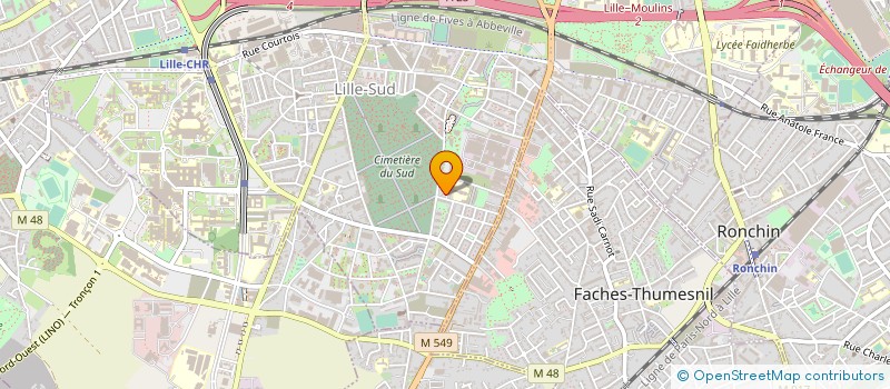 localisation de l'entreprise GROUPE R ET B à LILLE