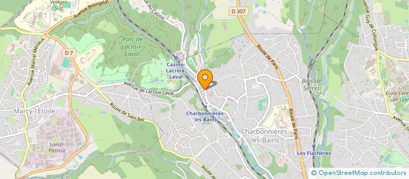 localisation de l'entreprise GROUPE RCP à CHARBONNIERES-LES-BAINS