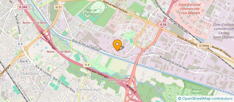 localisation de l'entreprise GROUPE RD  REIMS