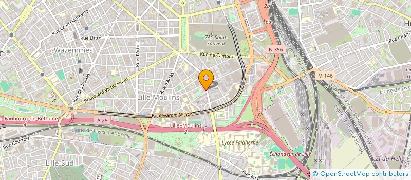 localisation de l'entreprise GROUPE RECHERCHE ACCES AIDE AU LOGEMENT à LILLE