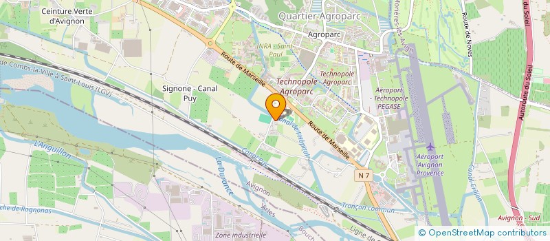 localisation de l'entreprise GROUPE RECHERCHE AGRICULTURE BIOLOGIQUE  AVIGNON