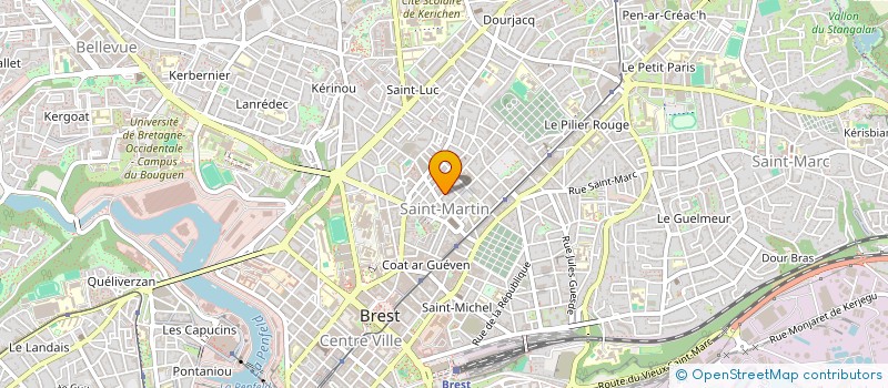 localisation de l'entreprise GROUPE RECHERCHE BIOMEDICALE ALCOOLOGIE à BREST