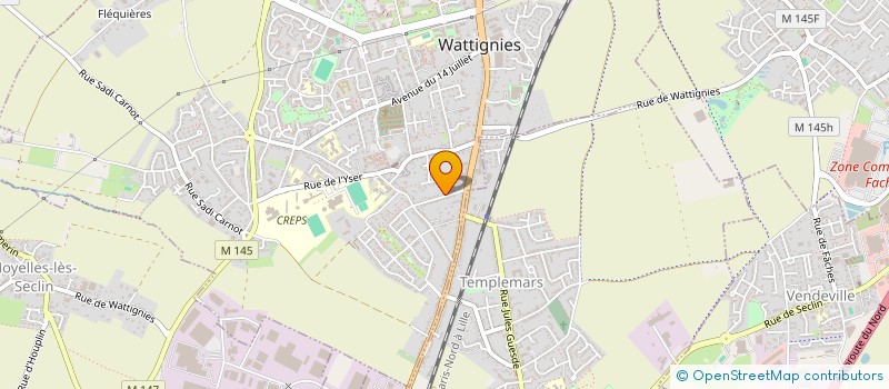 localisation de l'entreprise GROUPE RECHERCHE CANCEROLOGIE à WATTIGNIES