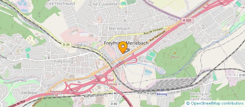 localisation de l'entreprise GROUPE REFLEXION AMENAGEMENT MOSELLE EST à FREYMING-MERLEBACH