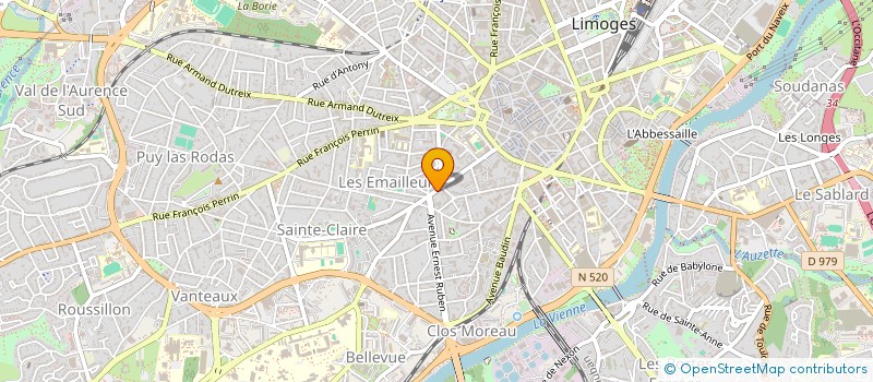 localisation de l'entreprise GROUPE REGIONAL ANIMATION MUSICALE à LIMOGES