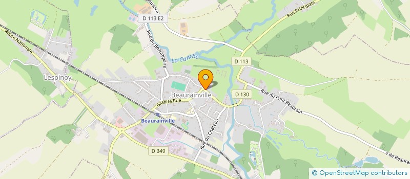 localisation de l'entreprise GROUPE REGIONAL DEVELOPPEMENT AGRICOLE  BEAURAINVILLE