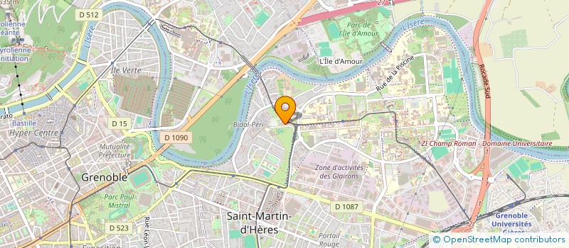 localisation de l'entreprise GROUPE RESPONSABLE DE L'ORGANISATION SPORTIVE  SAINT-MARTIN-D'HERES