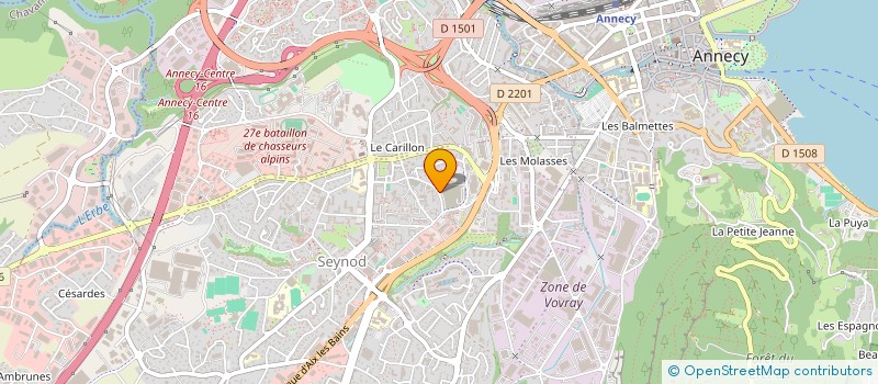 localisation de l'entreprise GROUPE RESSOURCES 74 ANIMATION AUPRES DES PERSONNES AGEES à ANNECY