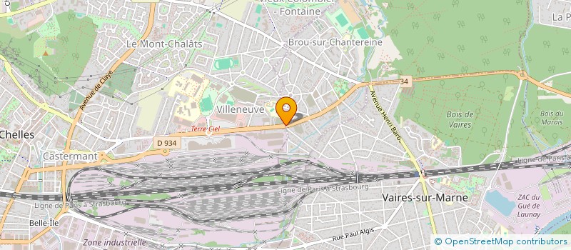 localisation de l'entreprise GROUPE ROUQUETTE - GRLUX  CHELLES