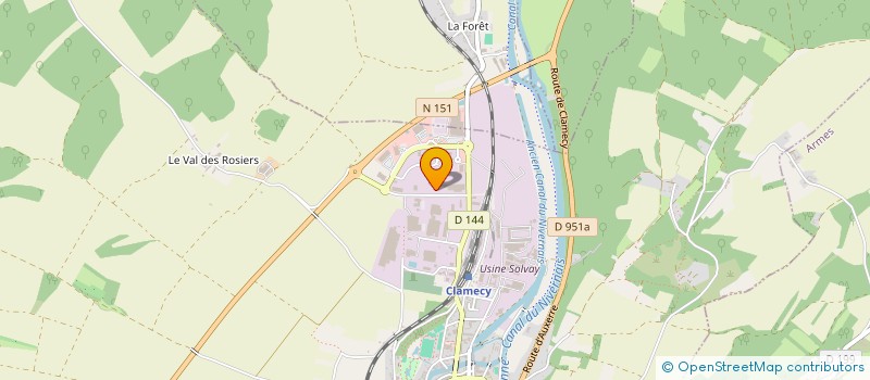 localisation de l'entreprise GROUPE ROUSSEAU à CLAMECY