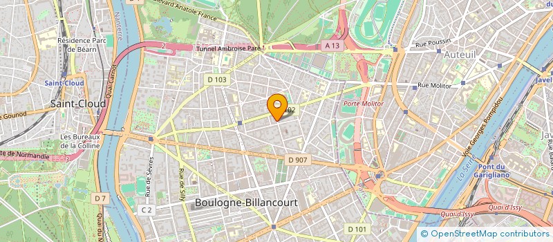 localisation de l'entreprise GROUPE S.D.V. à BOULOGNE-BILLANCOURT