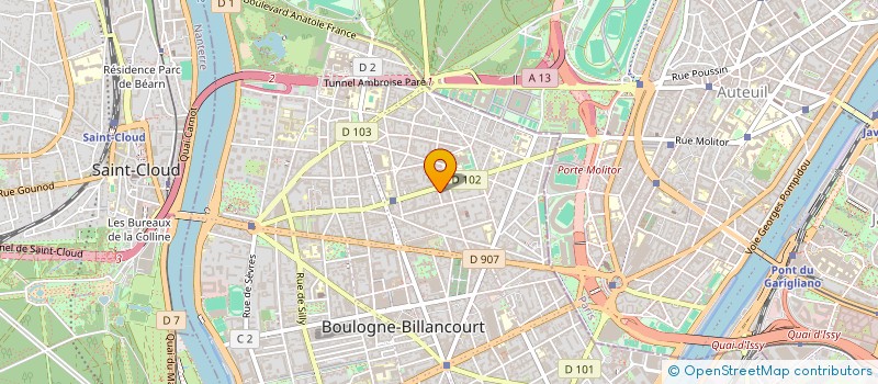 localisation de l'entreprise GROUPE S&H à BOULOGNE-BILLANCOURT