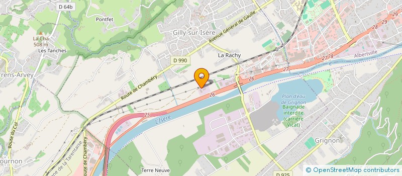 localisation de l'entreprise GROUPE SABAUDIA  GILLY-SUR-ISERE