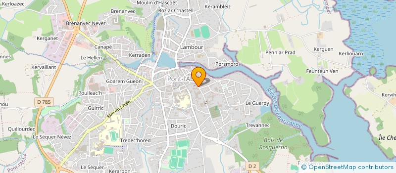 localisation de l'entreprise GROUPE SCOLAIRE DE PONT L'ABBE  PONT-L'ABBE