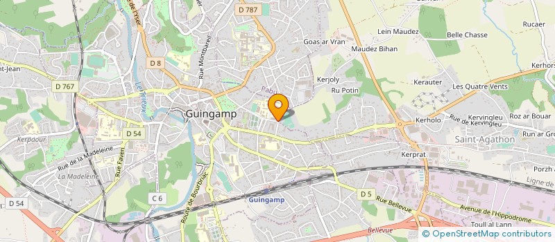 localisation de l'entreprise GROUPE SCOLAIRE L'EDUCATRICE à GUINGAMP