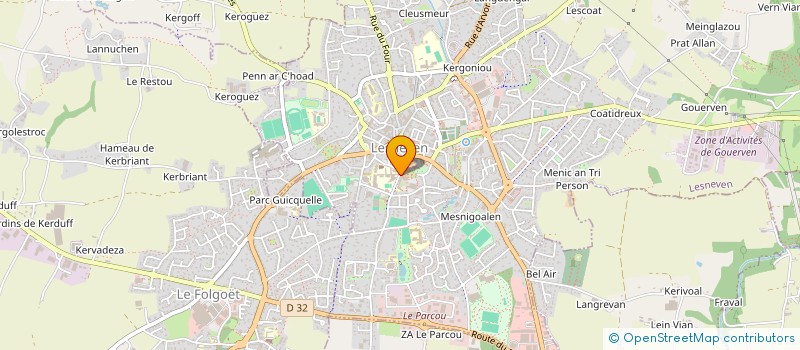 localisation de l'entreprise GROUPE SCOLAIRE ND DE LOURDES à LESNEVEN