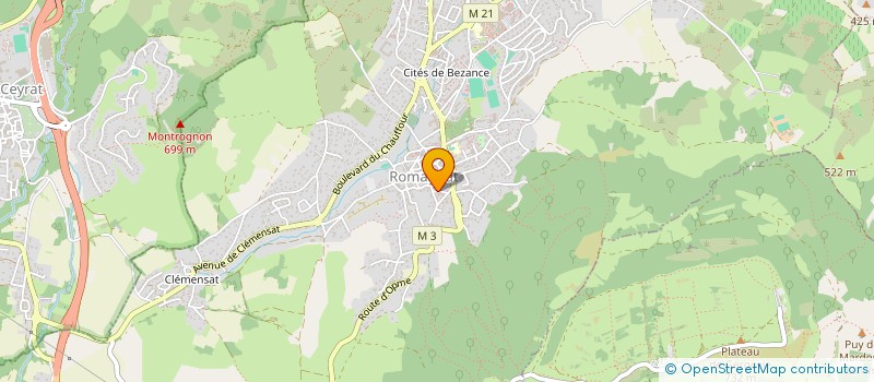 localisation de l'entreprise GROUPE SCOLAIRE PRIVE à ROMAGNAT